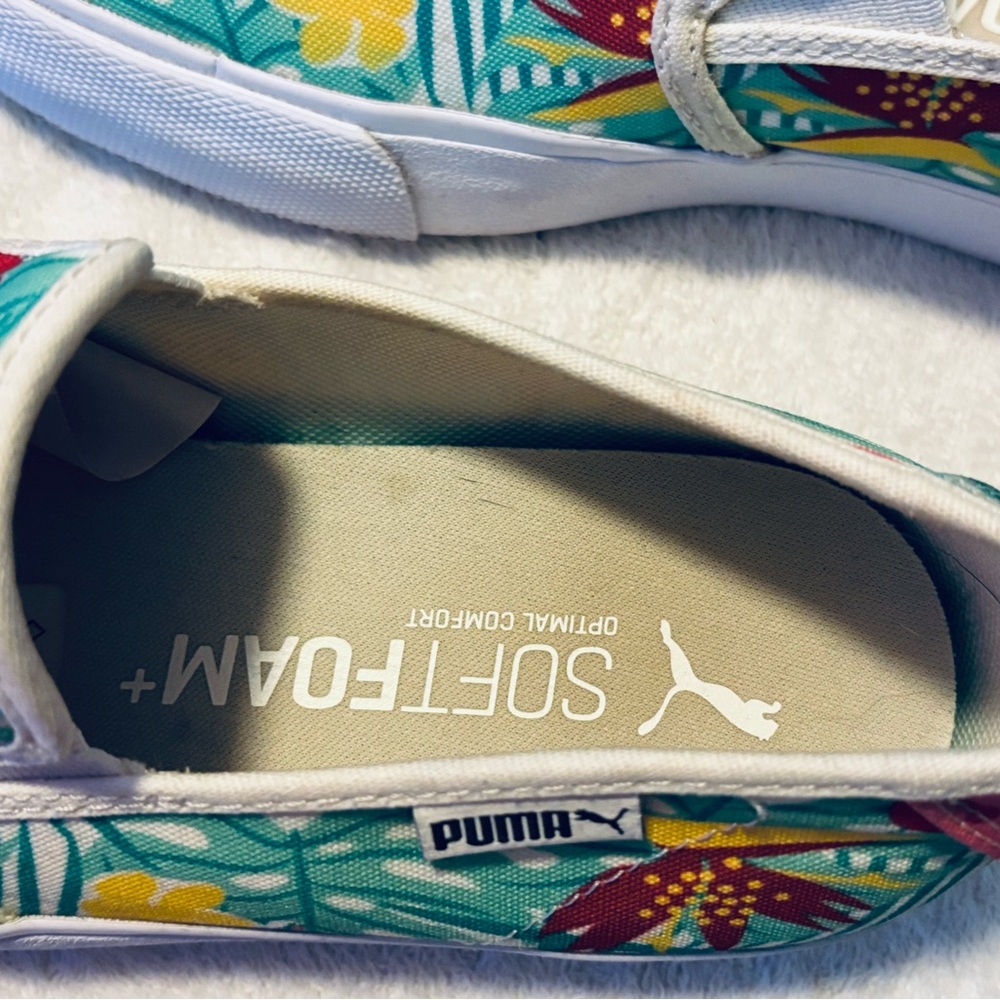 Brand New PUMA Bari Slip On Tropical Floral Women’s Sneakers - Size 7 - box 3 - Picture 7 of 9